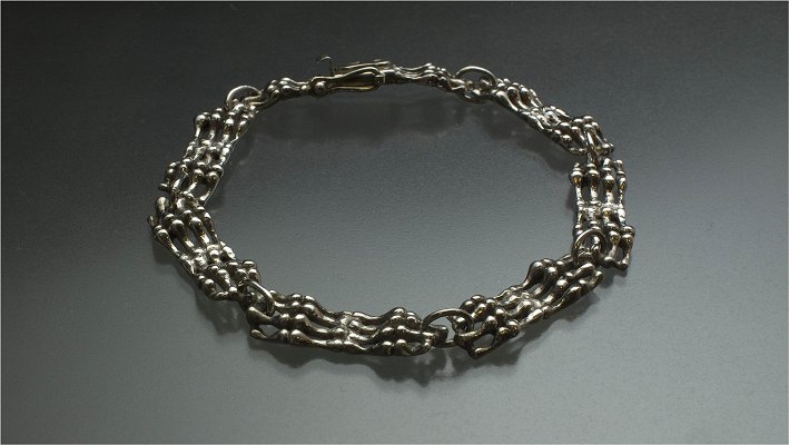Sterling silver snowflake bracelet